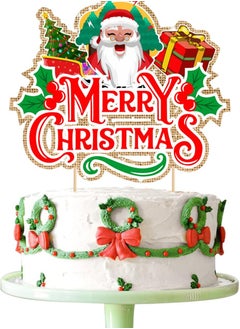 Generic Santa Cake Topper Color Party Cake Decoration Pack of 1  - Image 1