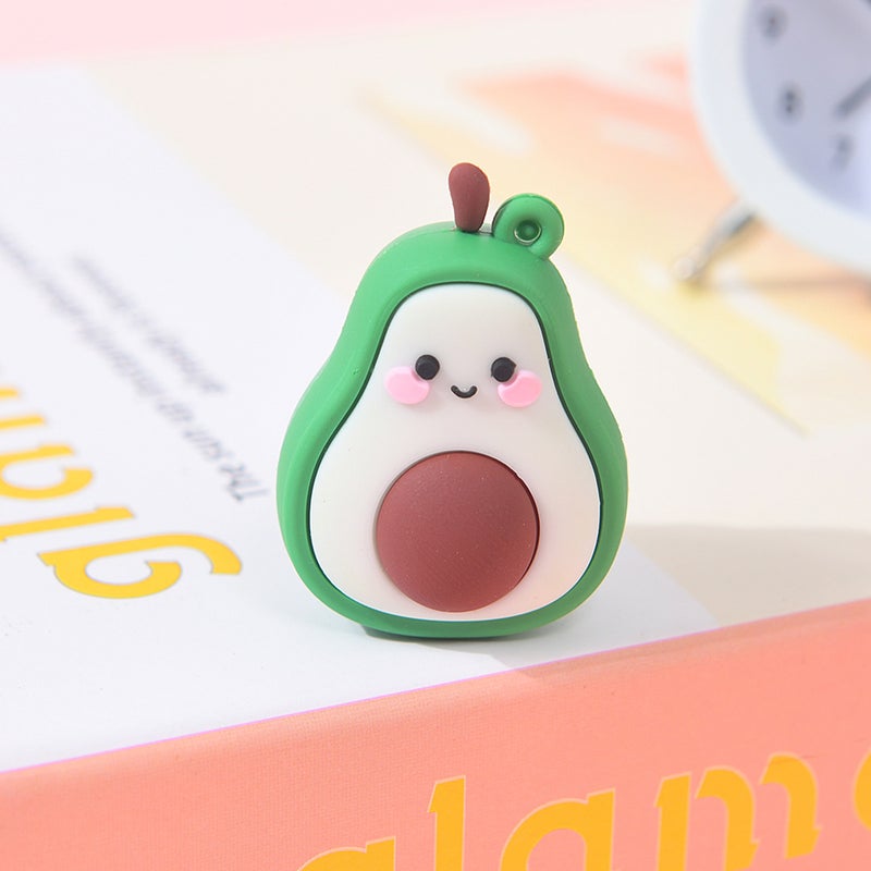 Generic Creative Cartoon Silicone Pencil Sharpener Avocado (bagged) 