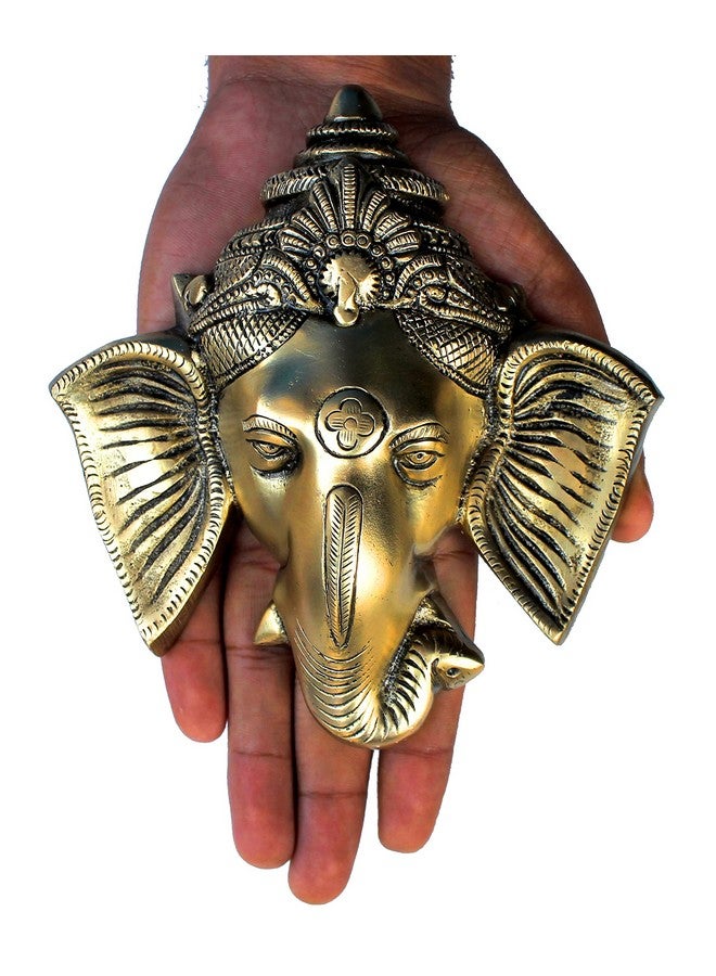 StonKraft Religious, figures themed Brass Ganesh Ganesha Door Hanging - Golden, Standard - Image 4