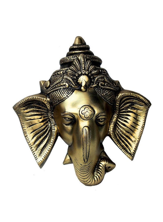 StonKraft Religious, figures themed Brass Ganesh Ganesha Door Hanging - Golden, Standard - Image 1