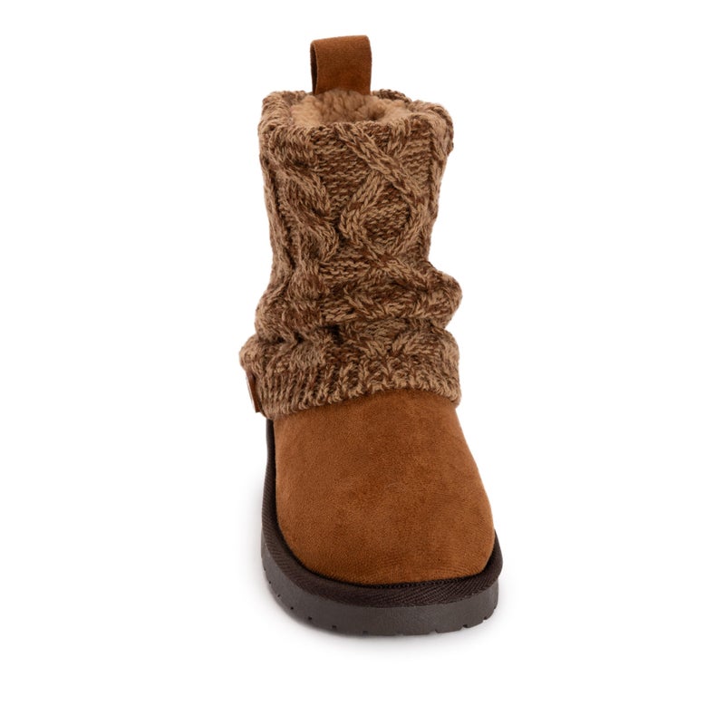 MUK LUKS Women's Laurel Boot, Brown, 6W - Image 3