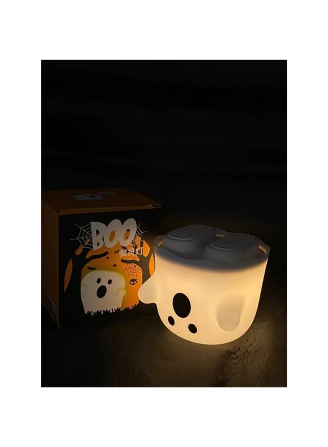 Loquat Ghost Night Light Charging Pat Light Timing Smart Sleeping Light Funny Atmosphere Light Decorative Table Lamp Home-Colour:Haha Model 5w - Image 4