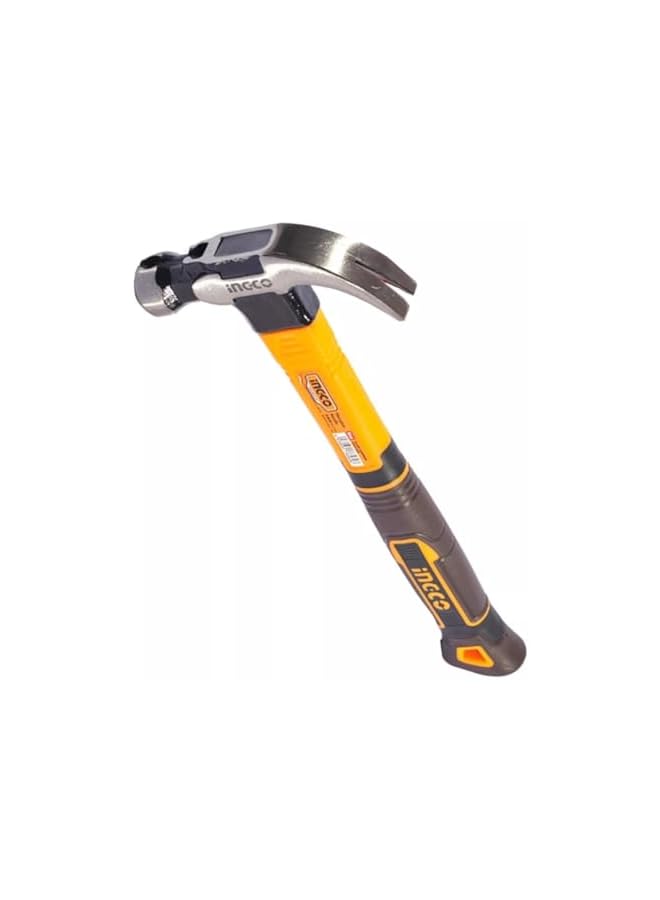 INGCO 16oz Claw Hammer with Magnetic Nail Holder, Durable Drop-Forged Carbon Steel Head, Fiberglass Handle for Comfortable Grip, Perfect for Carpentry, DIY, and Home Repairs - Image 5