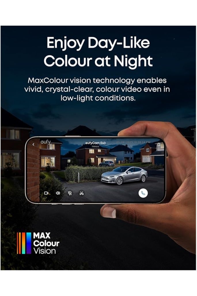eufy eufy Security eufyCam E40 Add-On Camera Solar Security Camera Outdoor Wireless, Continuous Power, 2K Resolution Home Security Camera, MaxColour Night Vision, 13,000mAh Battery, No Monthly Fee - Image 4