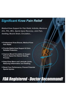 NEENCA NEENCA Professional Knee Brace for Pain Relief, Medical Knee Support with Patella Pad & Side Stabilizers, Compression Knee Sleeve for Meniscus Tear, ACL, Joint Pain, Runner, Workout - FSA/HSA APPROVED  - Image 4