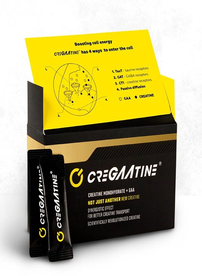 CreGAAtine Micronized Creatine Monohydrate + GAA | Increase Strength, No Water Retention | Boosts Memory & Focus | Single-Serve Packets | 60 Sachets, 30 Servings | (Sachets, Unflavored) - Image 1
