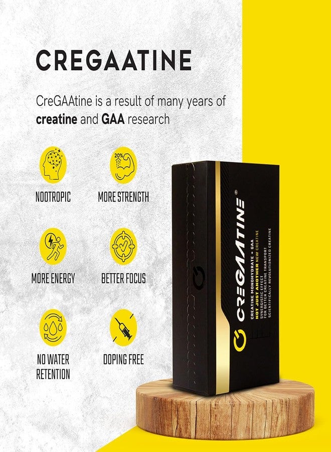 CreGAAtine Micronized Creatine Monohydrate + GAA | Increase Strength, No Water Retention | Boosts Memory & Focus | Single-Serve Packets | 60 Sachets, 30 Servings | (Sachets, Unflavored) - Image 2