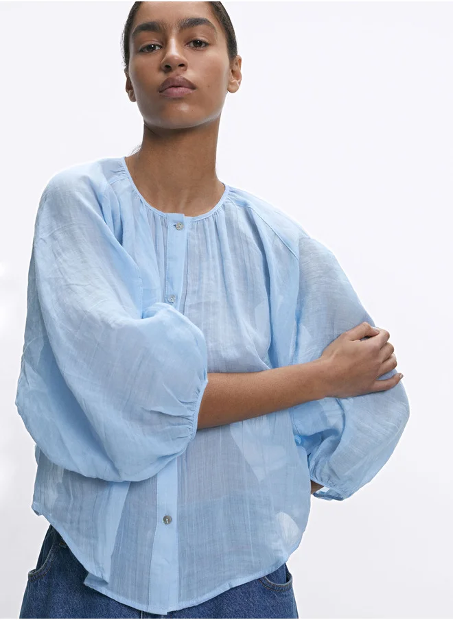 PARFOIS Puff Sleeve Shirt