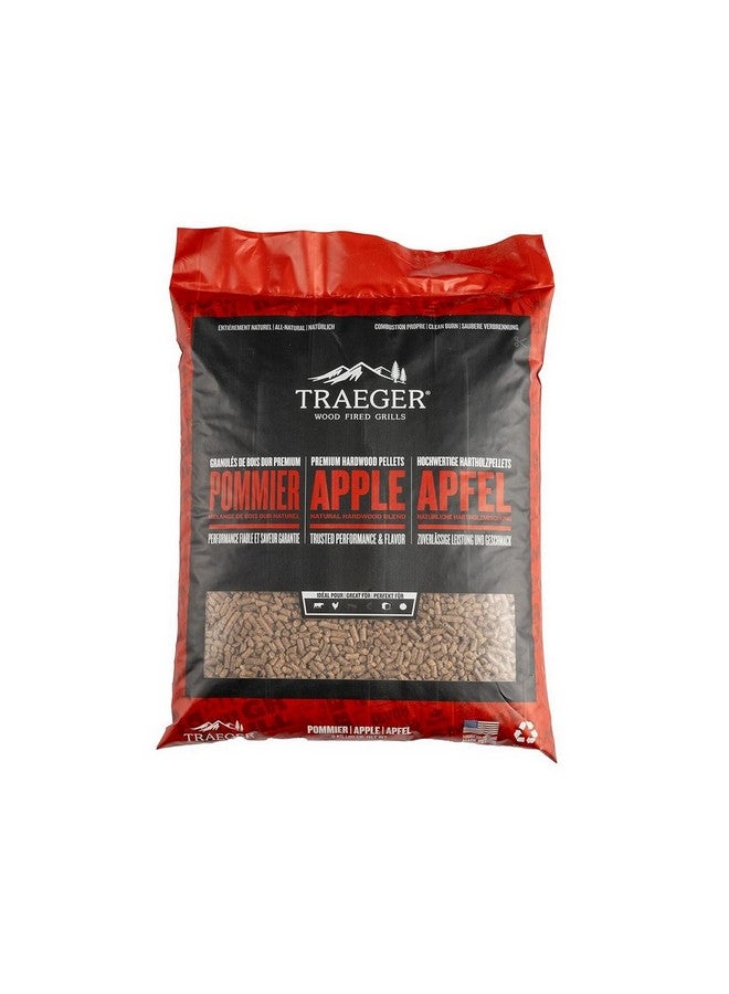 TRAEGER Premium Natural Hardwood Blend Apple Wood Pellets Brown 9 kg PEL343 - Image 1