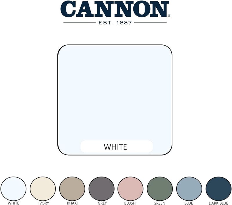 CANNON Solid White King 3 Piece Duvet Cover Set - Image 5