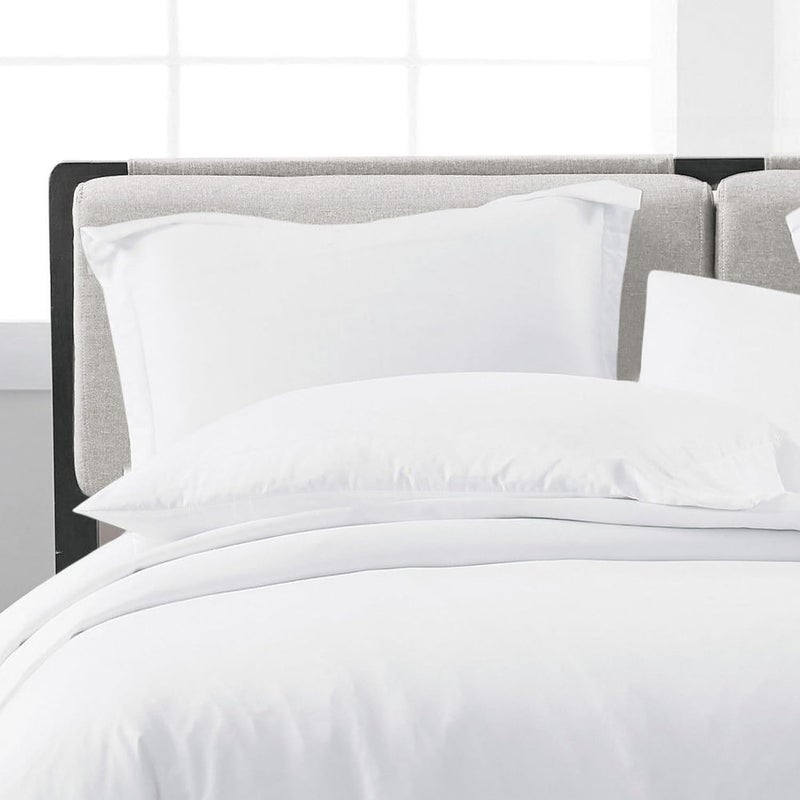 CANNON Solid White King 3 Piece Duvet Cover Set - Image 3