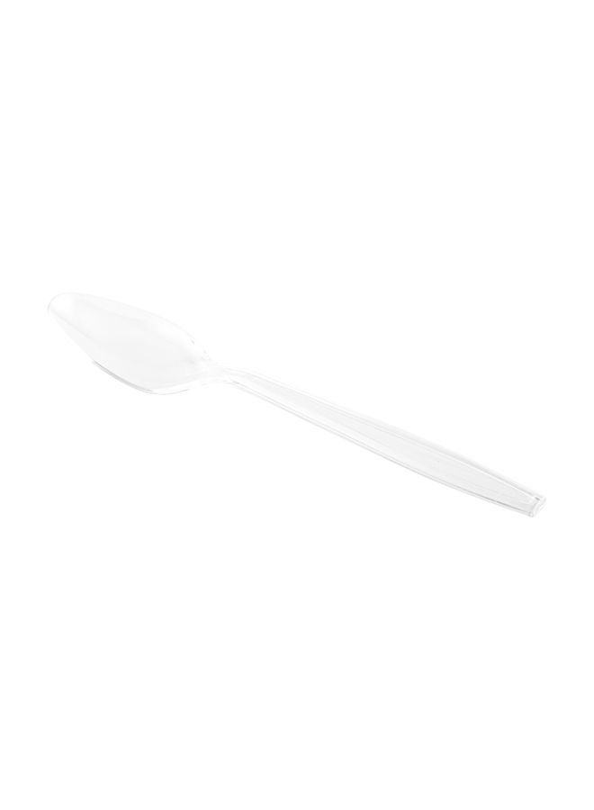 Restaurantware RW Base 6.5 Inch Disposable Spoons, 250 Heavy Duty Spoons - With Long Handle, Durable And Sturdy, Clear Plastic Party Spoons, For  School, Party, Picnics, Or Take Out  - Image 4