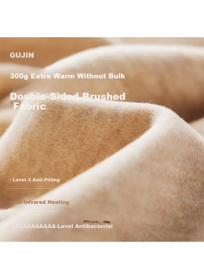 Gujin Polyester-free High-waist Thermal Leggings For Women, Cashmere Silk Blend, Slim Fit, Plus Size 2XL - Image 2