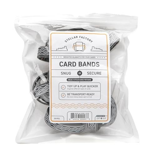 Stellar Factory Card Bands 25-Pack | Silicone Elastic Card Organizer | Holds 50+ Cards | Board Game Storage & Travel - Image 5
