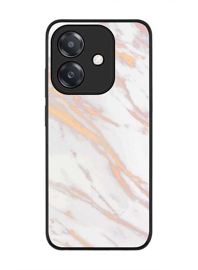 Stylizedd For Oppo A5i Case,Slim fit Camera Protection, Shockproof Thin Phone cover  - Marble Print Gold Grey