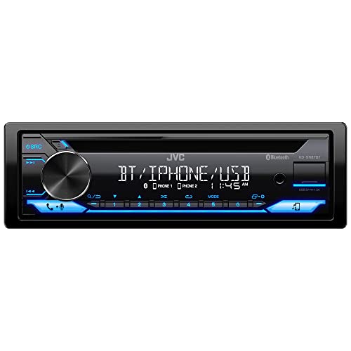 JVC KD-SR87BT Bluetooth CD Car Stereo with USB Port – AM/FM Radio, MP3 Player, High Contrast LCD, Detachable Face Plate – Single DIN – 13-Band EQ - Image 1