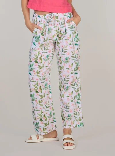 Just Nature Double Cotton Trouser - Floral Printed