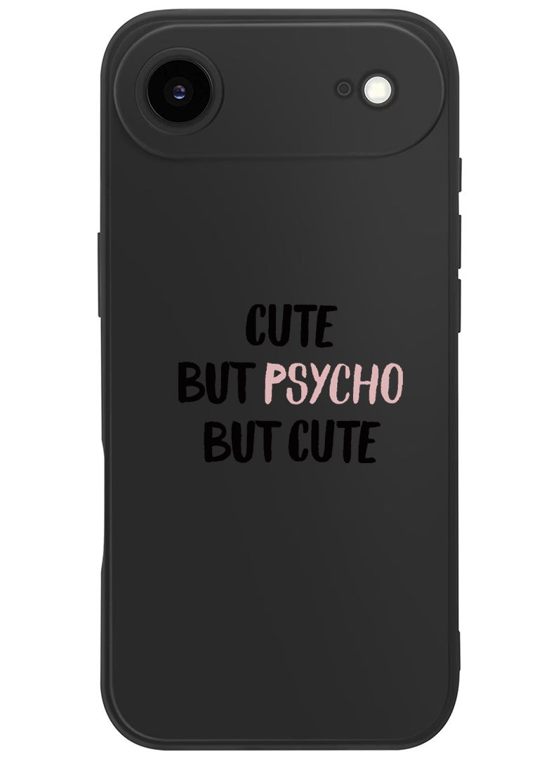 Theodor Protective Slim Fit Case Liquid Silicone Cover with Full Body Protection Anti-Scratch Shockproof Case For Apple iPhone 17 Air (Black) cute psycho - Image 1