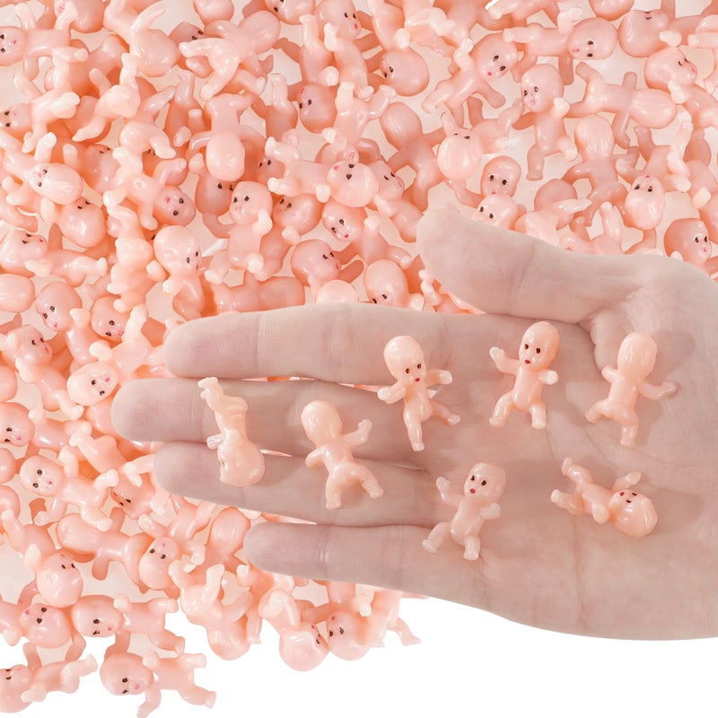 ZZYFGH 60 PCS Plastic Babies for Games, 1 Inch White Mini Babies Tiny Baby for Shower Game, My Water Broke Ice Cube Game, King Cake Baby for Party Decorations - Image 2