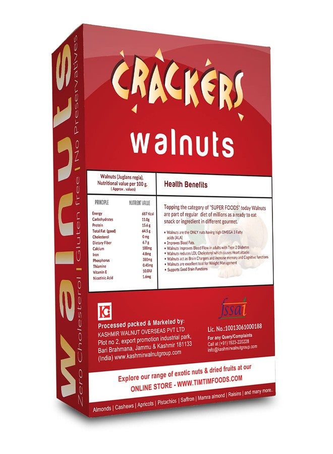 Go Crackers Kashmiri Brown Quarters Walnuts Kernels Without Shell, 1 KG (250g x 4) | Dry Fruits | | Kashmiri giri for Snacking & Baking - Image 4