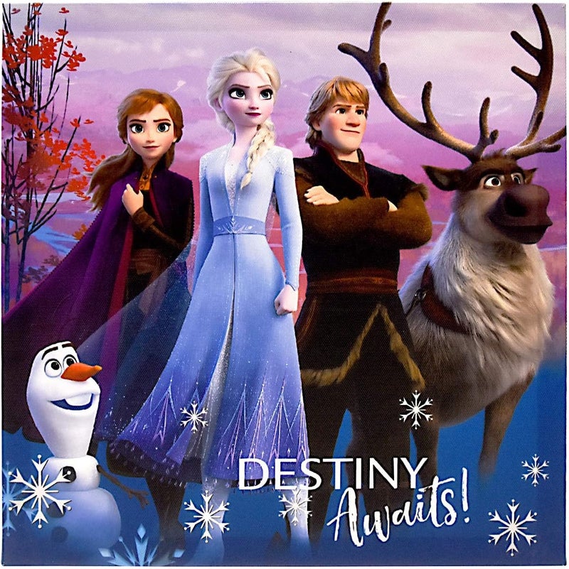 Idea Nuova Disney Frozen 2 4 Pack Canvas LED Wall Art - Image 1
