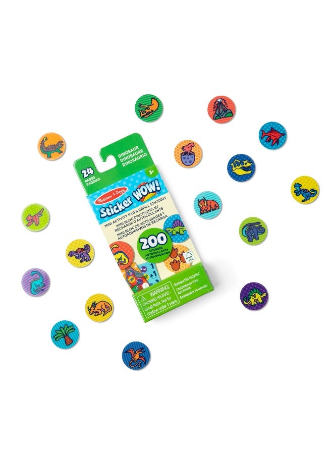 Melissa & Doug ملصقات ميليسا ودوج WOW! دفتر نشاط مصغر ديناصور - Image 3