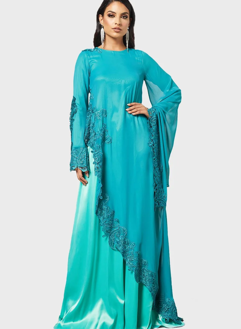Si FASHION GALERIE Floral Lace Kaftan