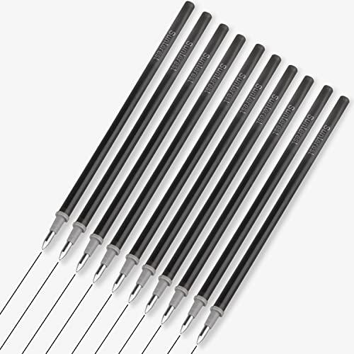 SUNTEREST Gel Pen Refills 10pcs Black,Ordinary Gel Ink Pen Replacement Set,0.5mm Pen Fine Point,4.8 Inches Long,Medium Rollerball Refills for Office Executive Signature Pens - Image 5