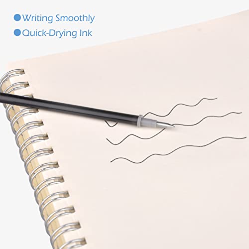 SUNTEREST Gel Pen Refills 10pcs Black,Ordinary Gel Ink Pen Replacement Set,0.5mm Pen Fine Point,4.8 Inches Long,Medium Rollerball Refills for Office Executive Signature Pens - Image 4