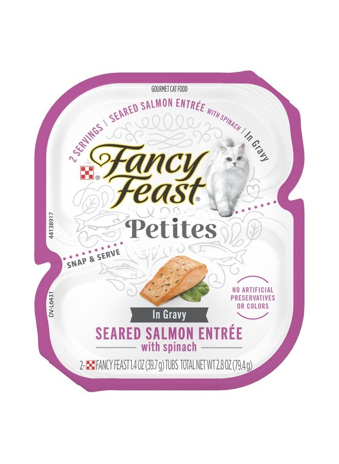فانسي فيست طعام القطط الرطب Y Feast Gourmet Gravy، طبق سمك السلمون المحمر مع السبانخ - (عبوة من 12 قطعة) عبوات سعة 2.8 أونصة  - Image 1