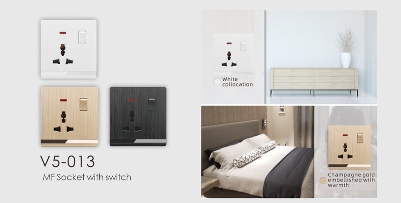 Switched Power Socket with Neon Indicator – UK Standard Wall Outlet, Single Gang, White Finish - Image 2