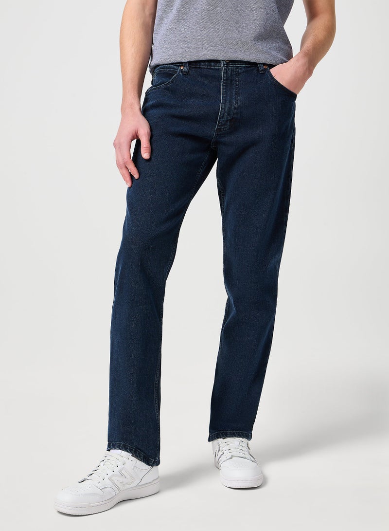 Wrangler Wrangler Authentic Men's Regular Fit High Quality Jeans (Blue Black)  - Image 1