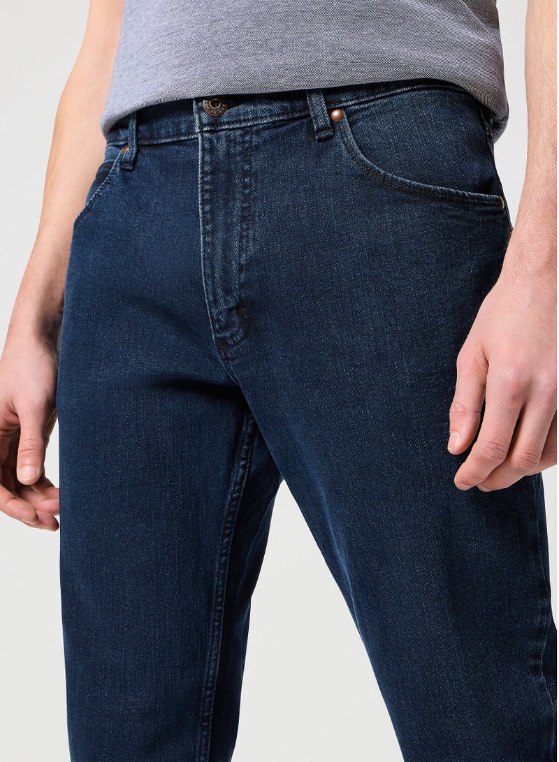 Wrangler Wrangler Authentic Men's Regular Fit High Quality Jeans (Blue Black)  - Image 2