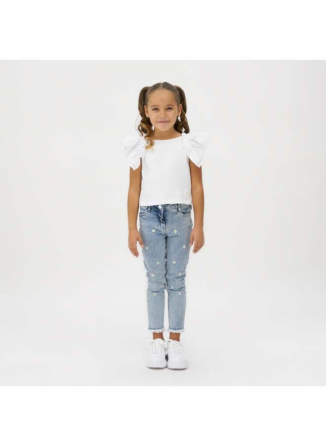 Panco SUNDAY Ruffle Detailed T-Shirt  - Image 1