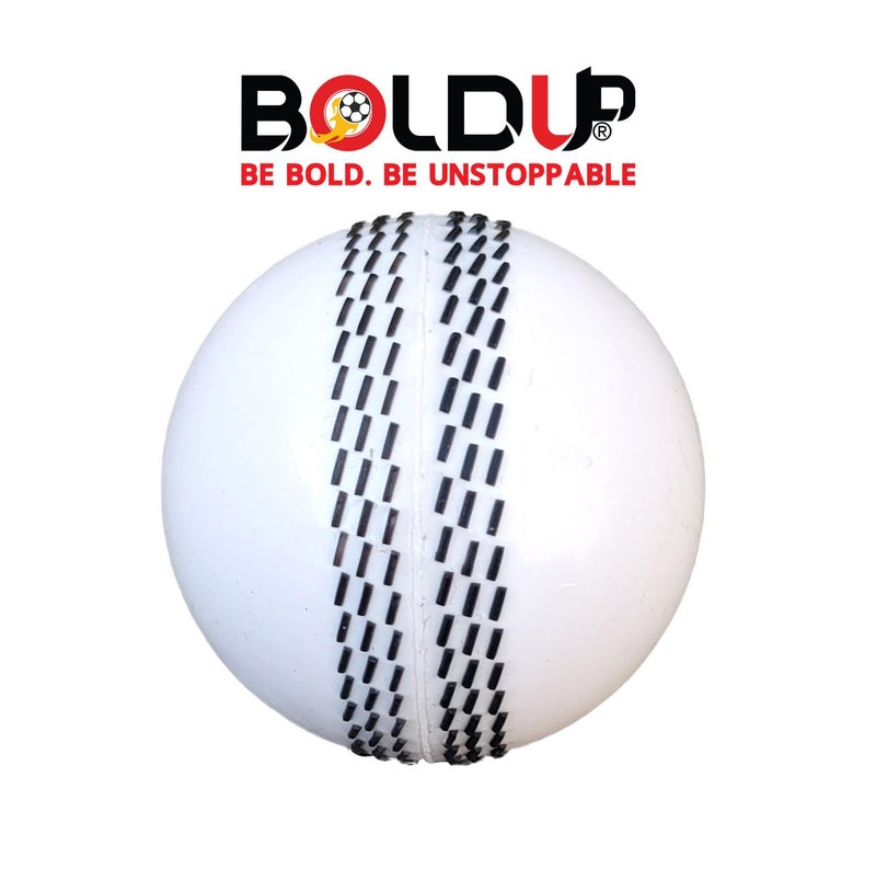 IFOLDUP Cricket Ball Set of 2, White + Maroon, 7 cm Diameter, 250g Each, Adult, Cricket Practice - Image 4