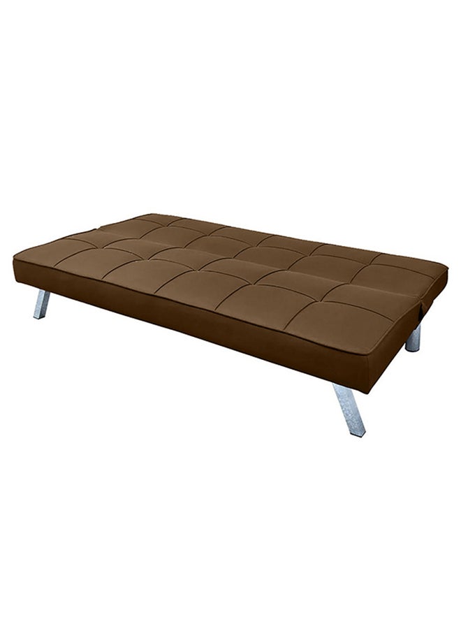In-House Sandi | 3-Seater Sofabed 2 In 1 Upholstered In Velvet 30x177x107 cm- Brown - Image 3