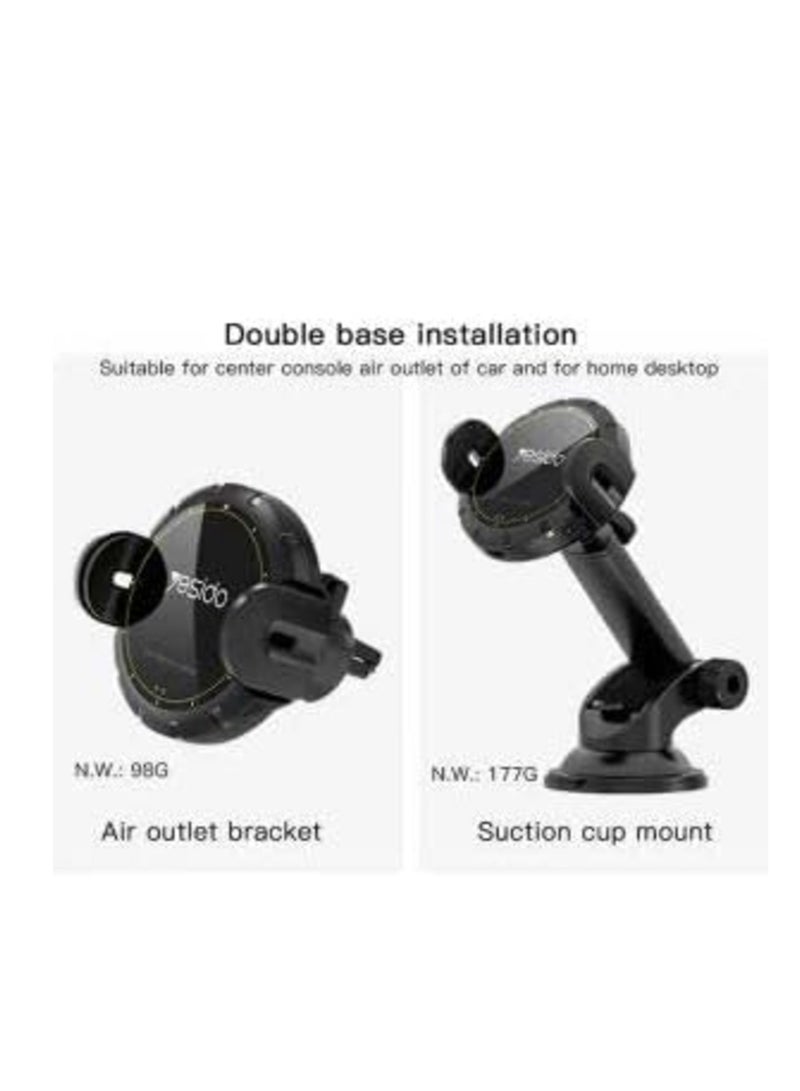 Yesido Wireless charging holder C77 Black - Image 2