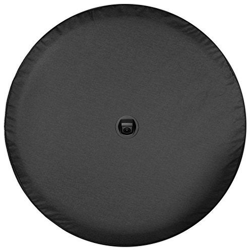 Boomerang - 33" Soft JL Tire Cover for Jeep Wrangler JL (with back-up camera) - Rubicon (2018-2024) - Black Denim Vinyl - Integrated Camera Hood - Image 3