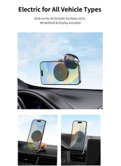 Phone Holder with Electric Suction Cup Magnetic Retractable Mobile Phone Holder for Car, Mirror, Desk and All Smooth Surfaces Black - pzsku/Z813FBEB01220CBFF217EZ/45/_/1731734427/d32b6179-6143-4325-ac5c-90444a0e4b51