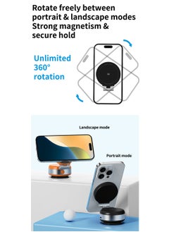 Phone Holder with Electric Suction Cup Magnetic Retractable Mobile Phone Holder for Car, Mirror, Desk and All Smooth Surfaces Black - pzsku/Z813FBEB01220CBFF217EZ/45/_/1731734433/b179ab42-255c-4f37-869d-afe43f448dbb