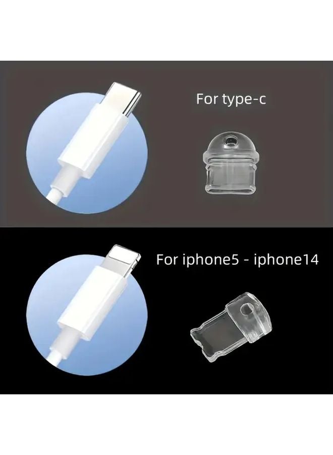 قابس شحن هاتف سبايدر من النوع الأبيض C مضاد للغبار ومتين مع سحر معدني لهواتف iPhone وAndroid - Image 5