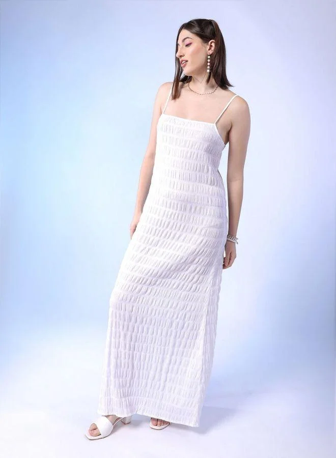 Freehand  Women Fit and Flared Casual Solid Long Dress for Women | Best Price UAE