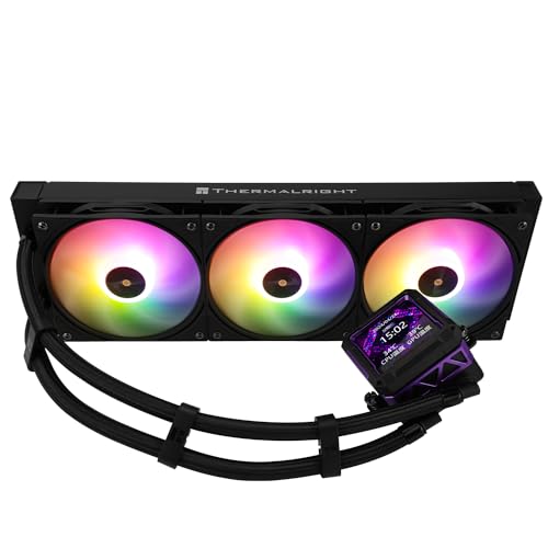 Thermalright FW PRO 360 ARGB Black CPU Water Cooler with PWM Fan, 2000RPM Speeds,IPS LCD Screen with 320 * 320 Resolution,Liquid CPU Cooler,for AM5/Intel 1851/1700,2.73inch Display Screen - Image 1