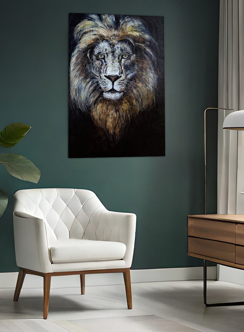 لوحة كانفاس على إطار خشبي بتصميم اسد - Image 3