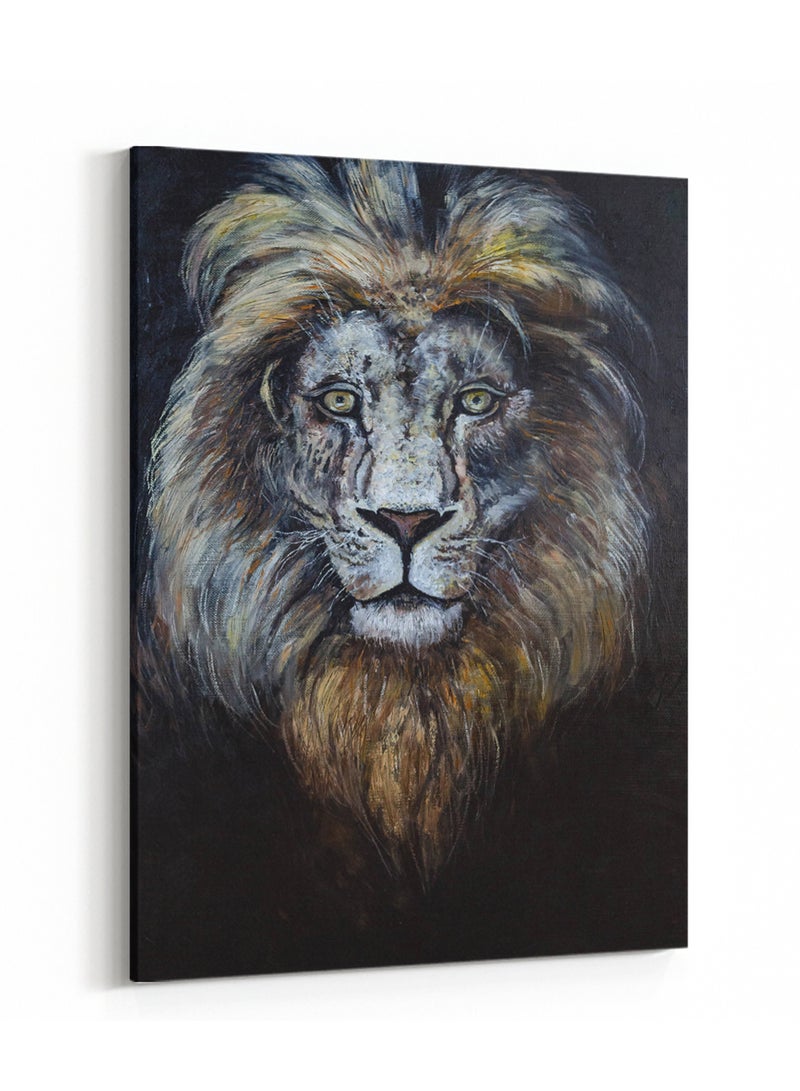 لوحة كانفاس على إطار خشبي بتصميم اسد - Image 4