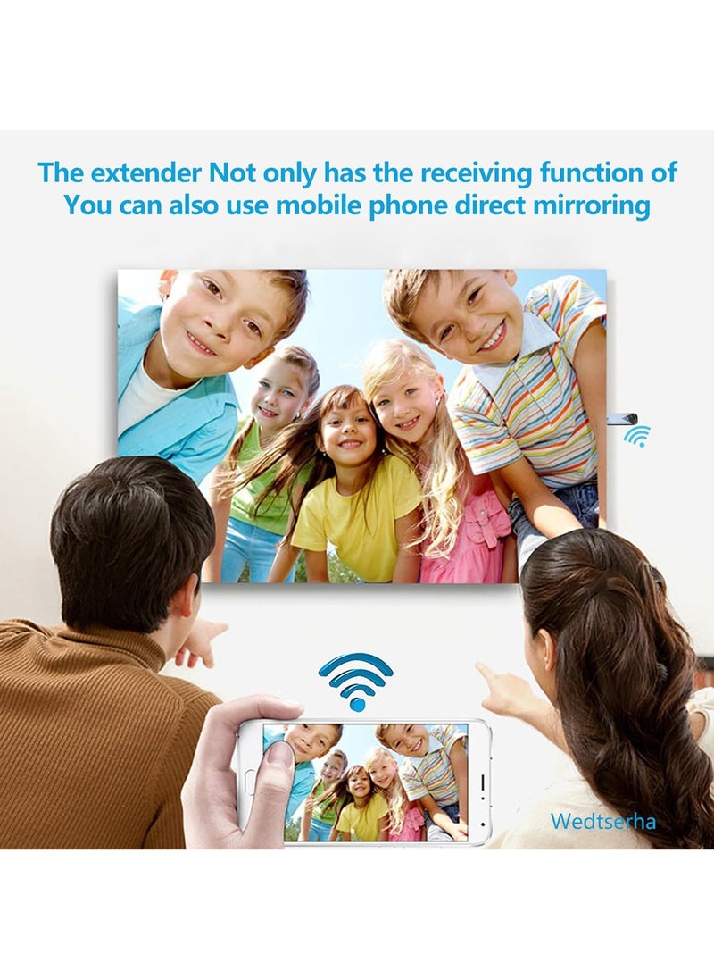 Generic - Wireless hdmi Transmitter and Receiver Mini Projector with WiFi and Bluetooth 5G pentrating Walls 10seconds Transmission Distance 30M Video/Audio for Laptop/PC to Monitor/Projector/TV - Image 1