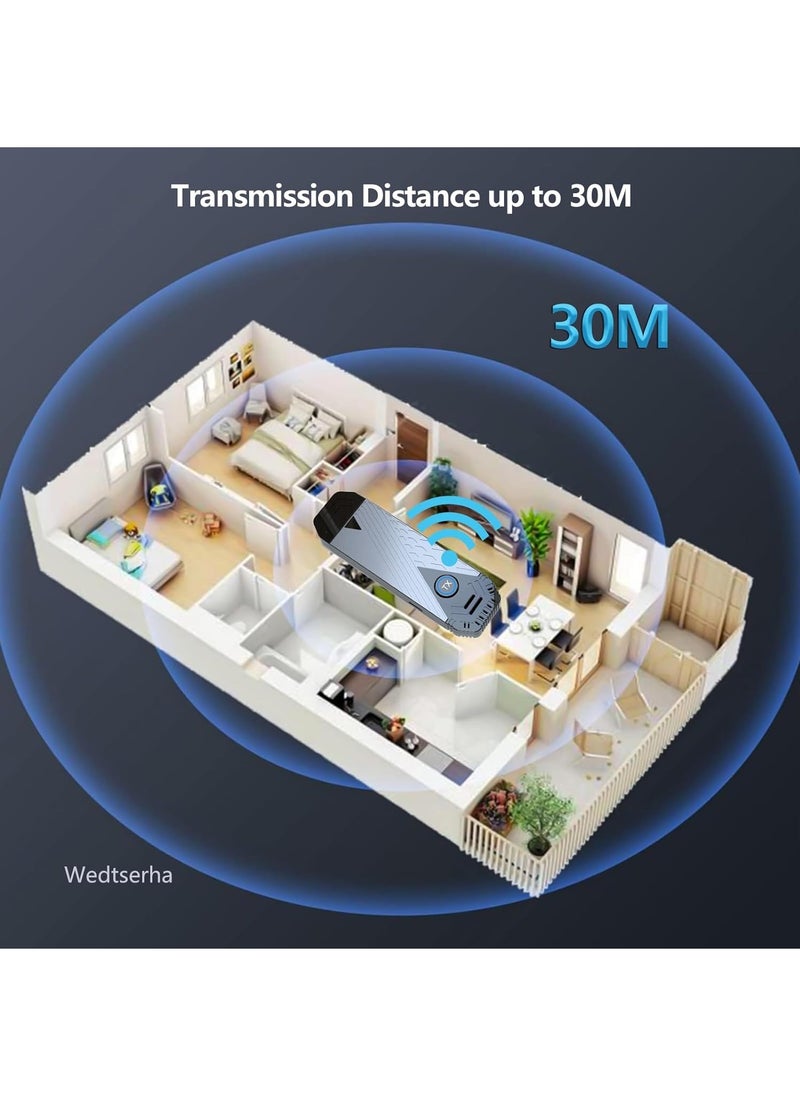 Generic - Wireless hdmi Transmitter and Receiver Mini Projector with WiFi and Bluetooth 5G pentrating Walls 10seconds Transmission Distance 30M Video/Audio for Laptop/PC to Monitor/Projector/TV - Image 1