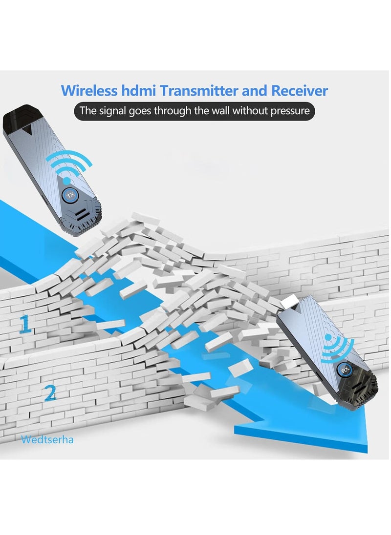 Generic - Wireless hdmi Transmitter and Receiver Mini Projector with WiFi and Bluetooth 5G pentrating Walls 10seconds Transmission Distance 30M Video/Audio for Laptop/PC to Monitor/Projector/TV - Image 1