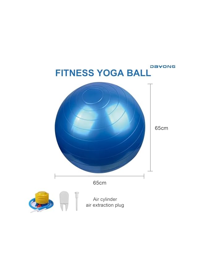 DAYONG Anti-Burst Exercise Ball, Yoga Fitness Ball With Air Pump For Adult And Kids, Thickened Stability Balance Ball For Yoga, Pilates, Kids Sensory Training, Core Strengthening. - Image 2