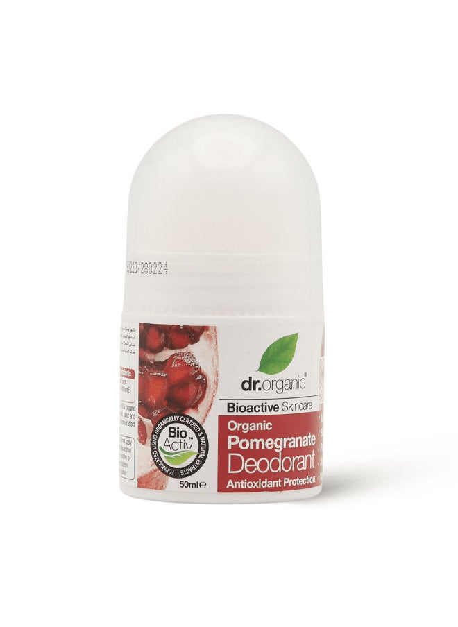 dr.organic - Deodorant Roll-On With Pomegranate - 50 Ml - Image 1